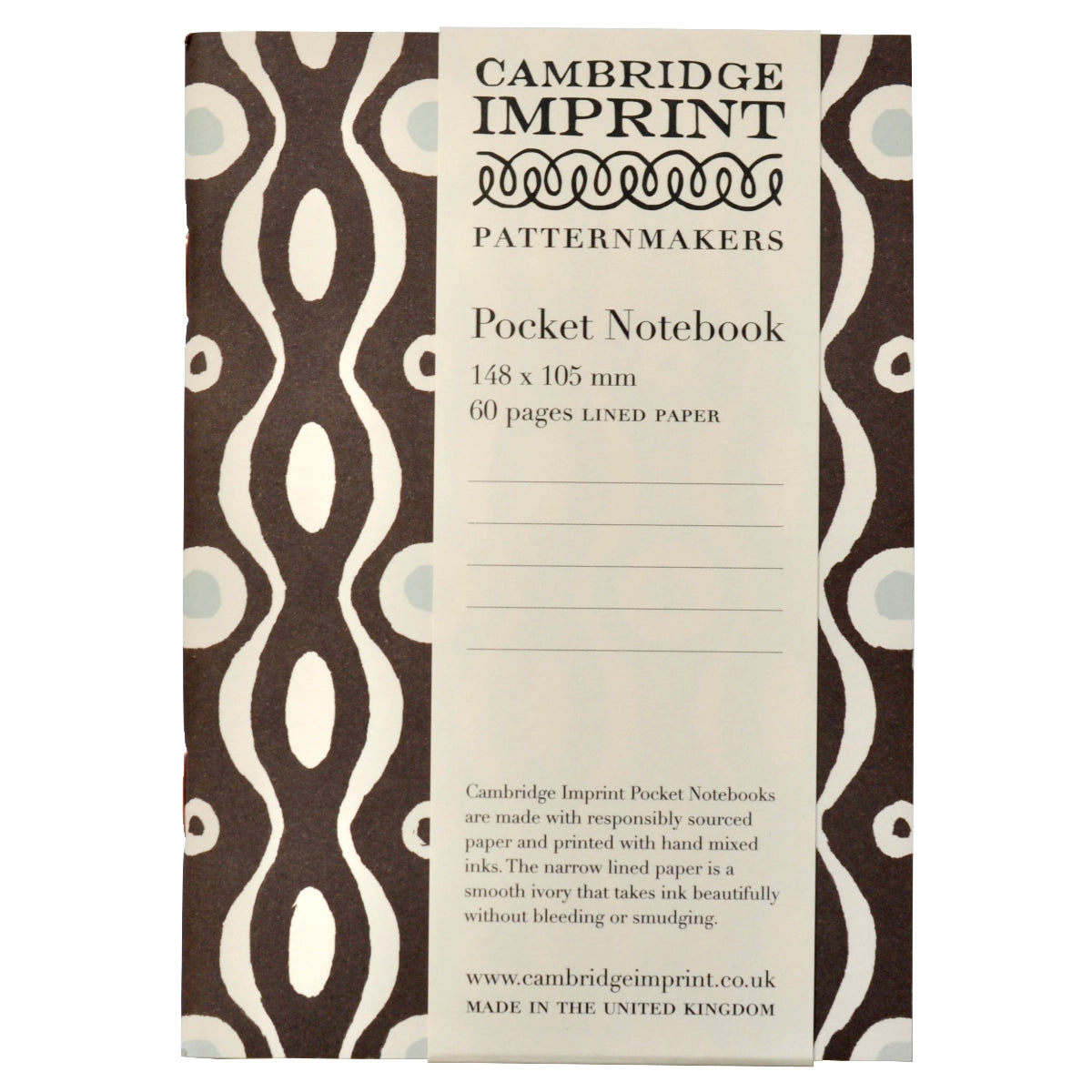 Pocket Notebook Persephone Charcoal and Pale Blue - Cambridge Imprint