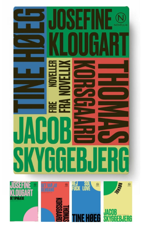 Gaveæske med fire noveller af Klougart, Korsgaard, Høeg & Skyggebjerg - Novellix