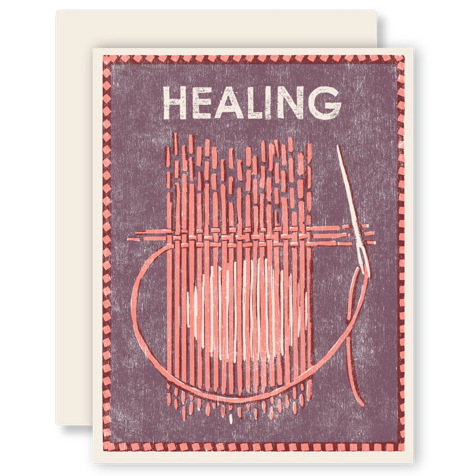 Healing (Visible Mending) Letterpress-kort med kuvert