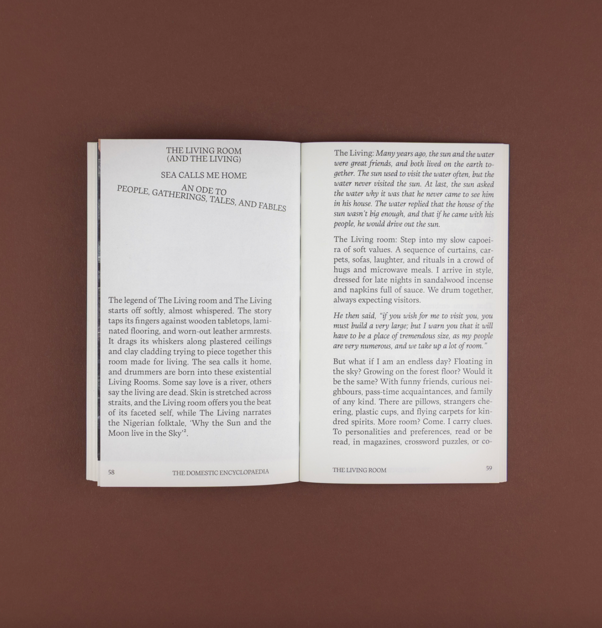 DOMESTIC ENCYCLOPAEDIA - Oblique Encounters of Domestic Space