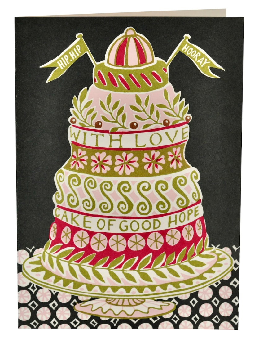 Very Large Card Cake Of Good Hope Green - Cambridge Imprint