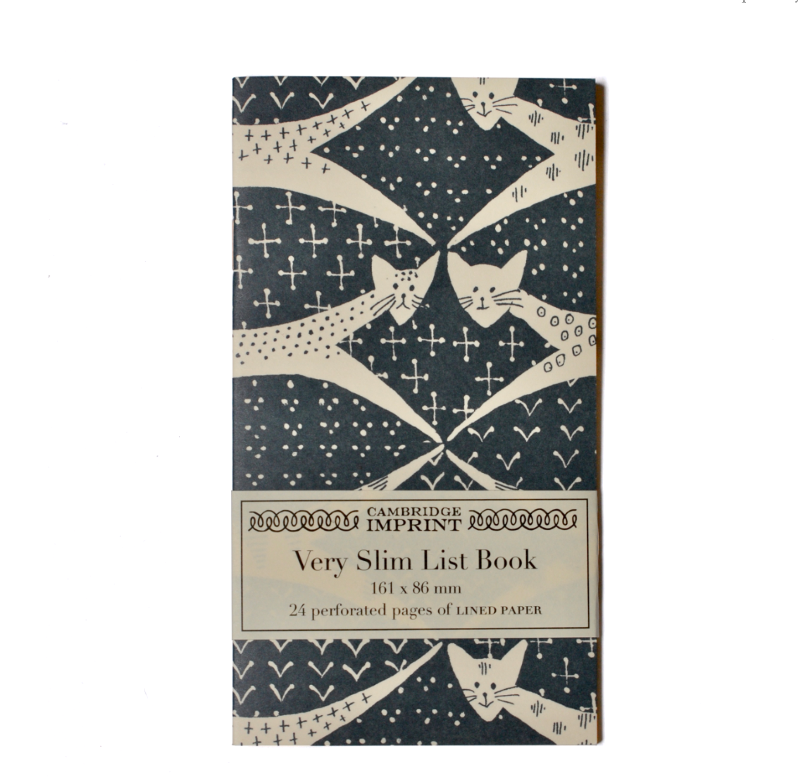 Very Slim List Book Cats Navy