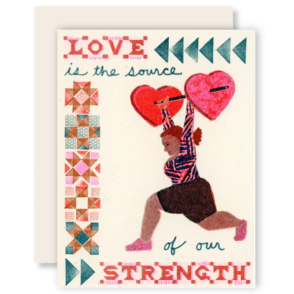 Love Is the Source - Activism Risograph/Letterpress Card