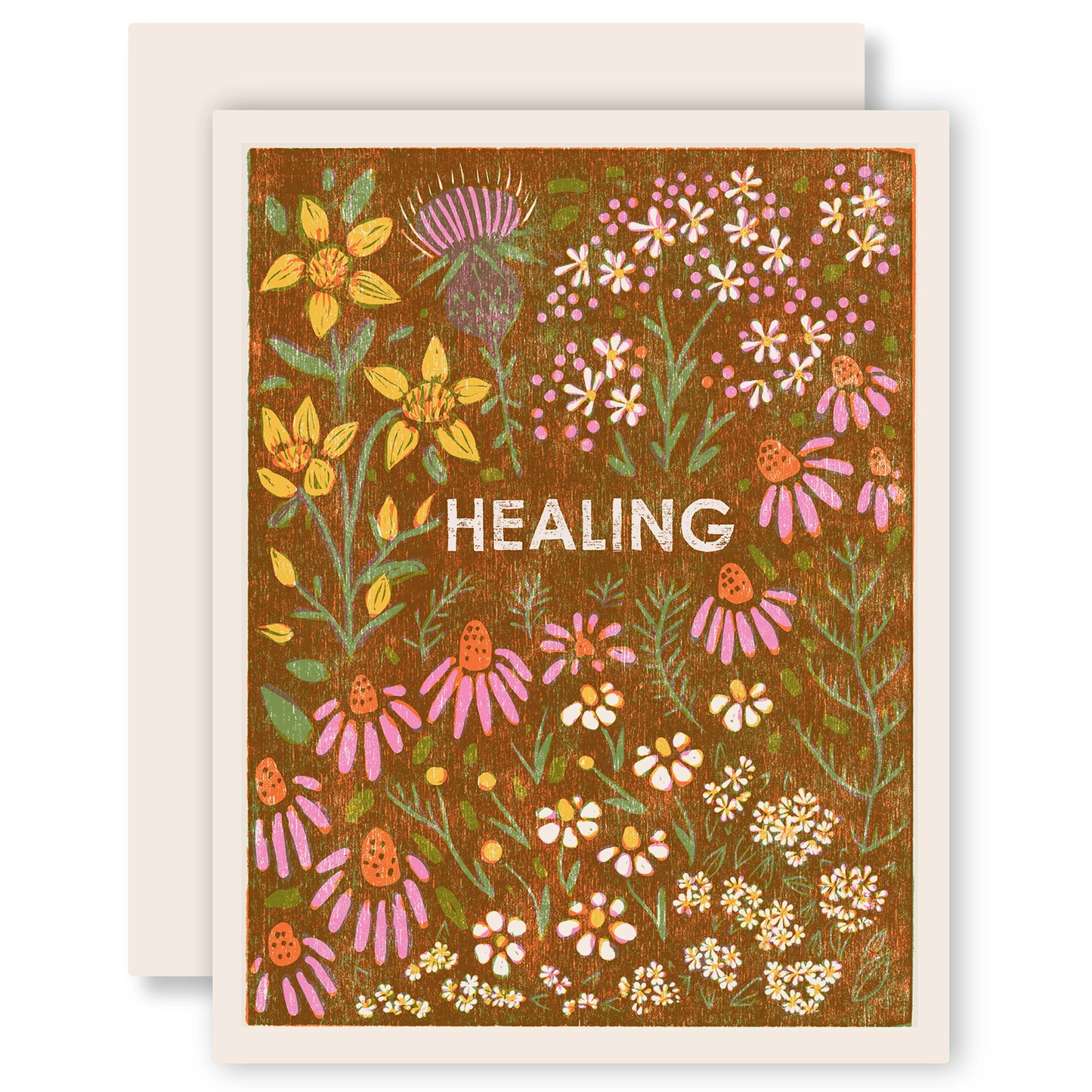 Healing Herb Garden Letterpress Sympathy Card