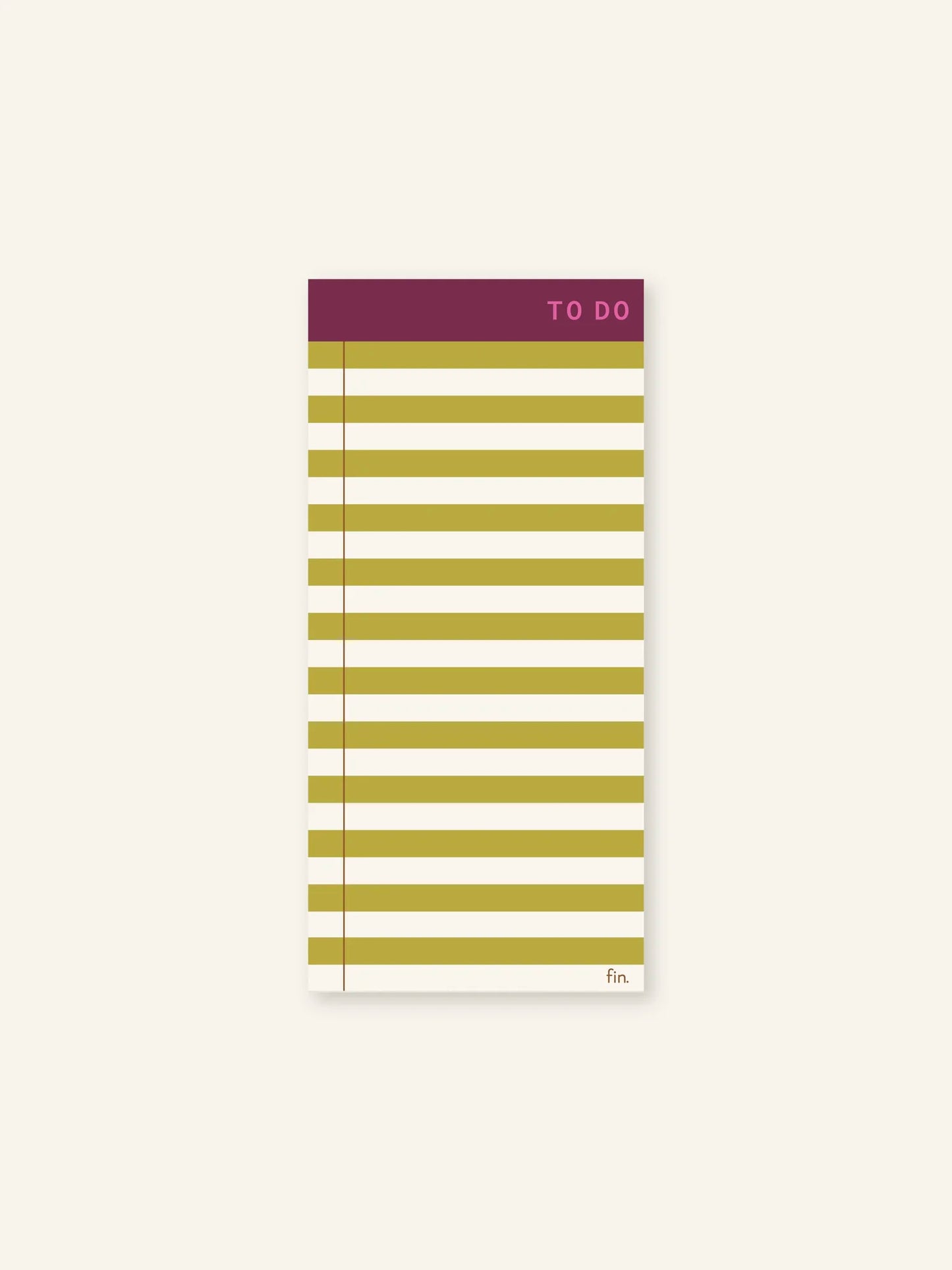 Striped To-Do List Pad / DL Size - Olive