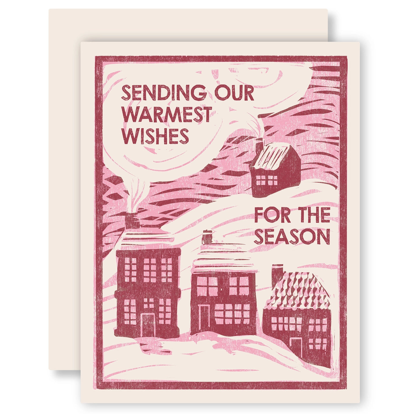 Sending Our Warmest Wishes Christmas Letterpress Card
