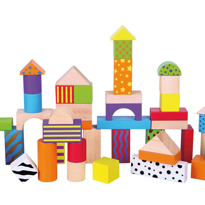 50 Wooden Blocks Construction
