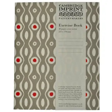 Exercise Book Persephone Grey and Crimson (Lined)