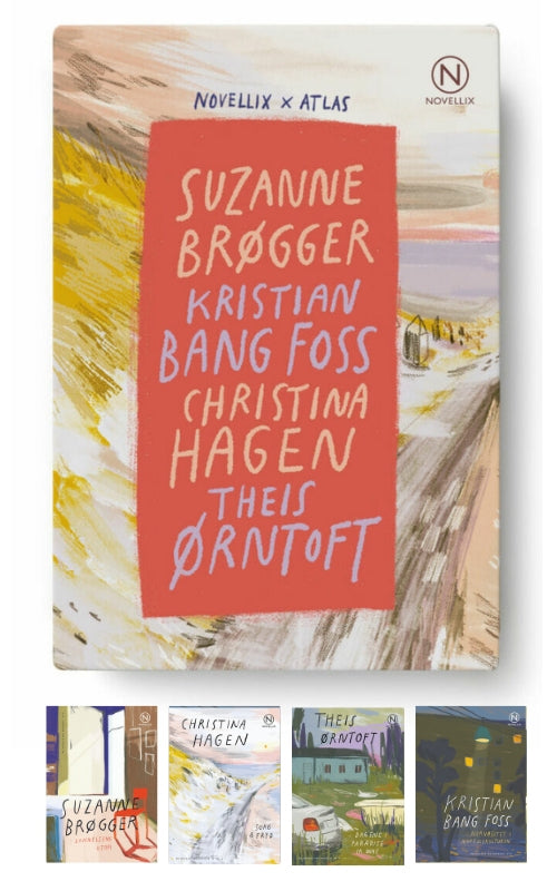 Gaveæske med fire essays af Brøgger, Bang Foss, Hagen & Ørntoft - Novellix