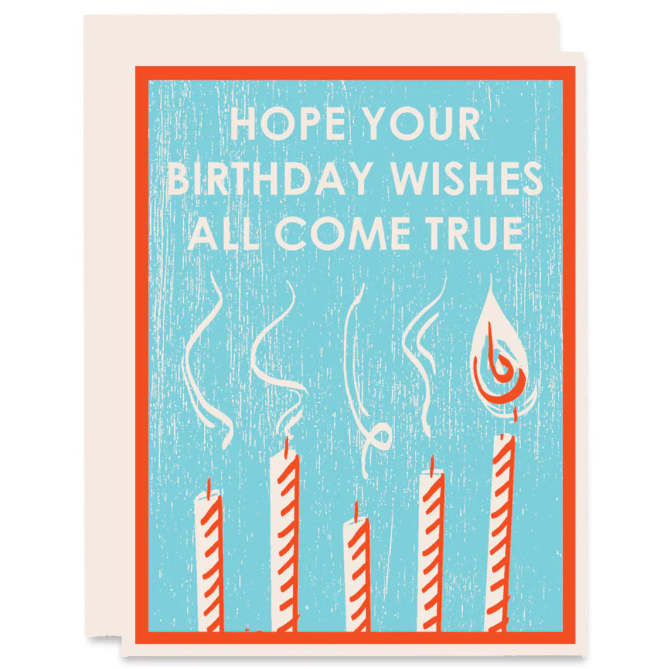 Hope Your Birthday Wishes All Come True Letterpress Card