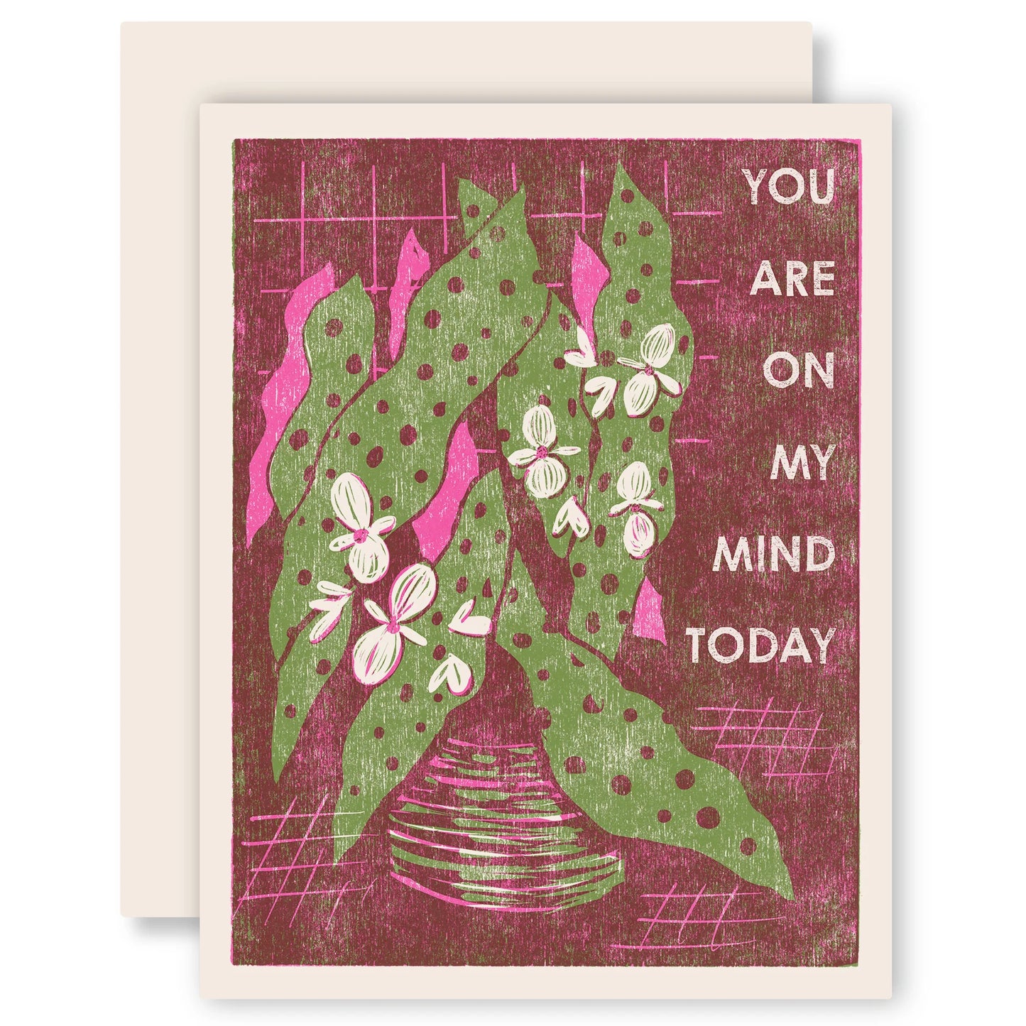 On My Mind (Begonia Maculata) Letterpress Card
