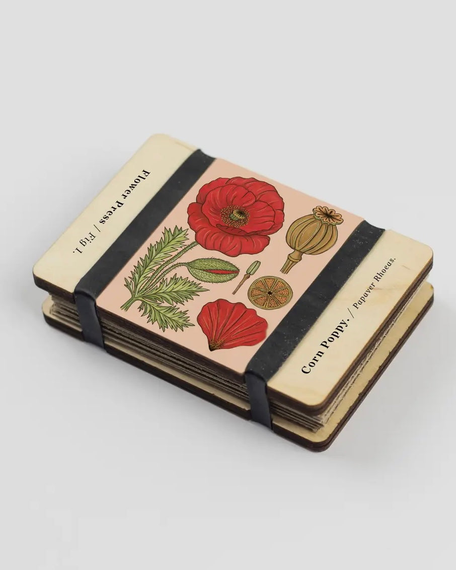 Blomsterpresse i lommeformat - valmue