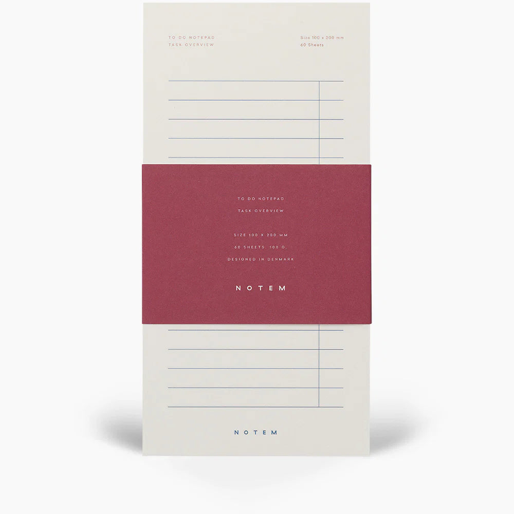 NOTEM Milo To Do Notepad - White & Blue