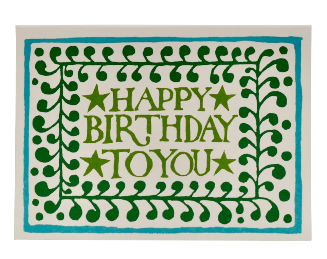 Card Happy Birthday Comma Border - Cambridge Imprint