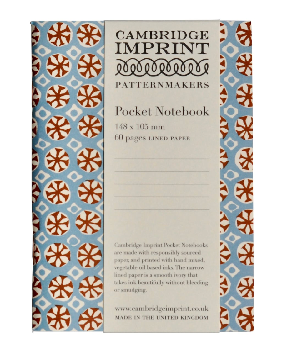 Pocket Notebook Sea Urchin Sky And Cocoa - Cambridge Imprint