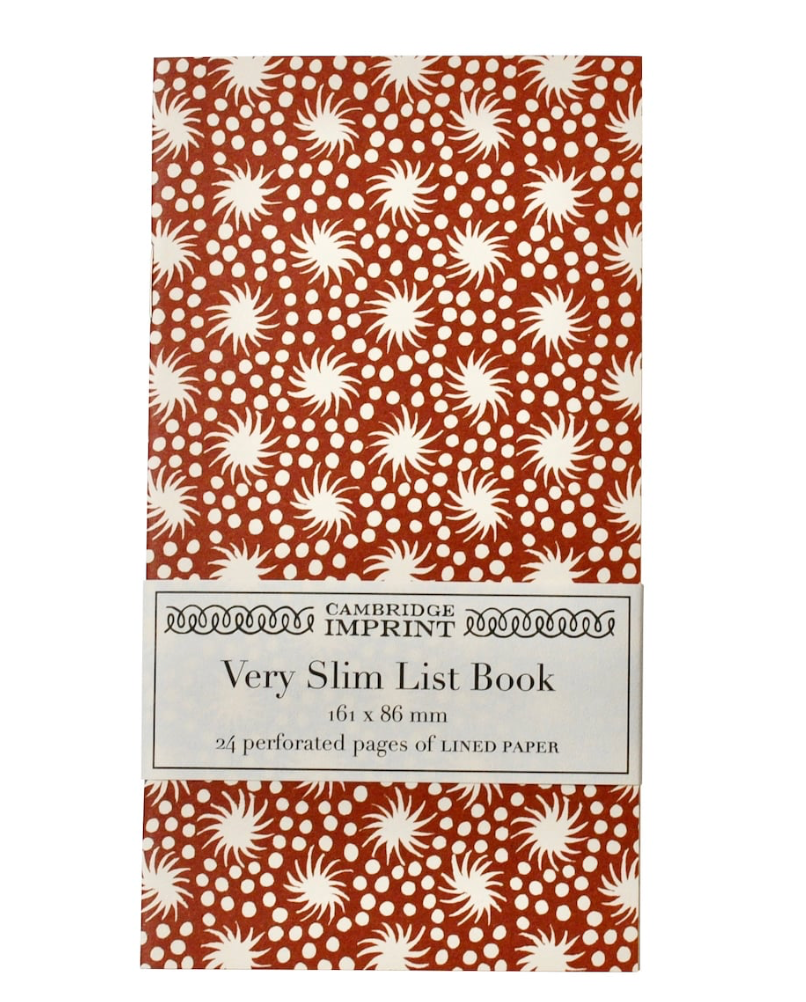 Very Slim List Book Animalcules Cocoa - Cambridge Imprint
