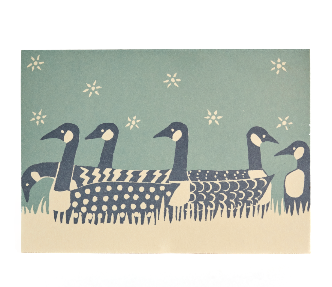 Card Flock Of Geese - Cambridge Imprint