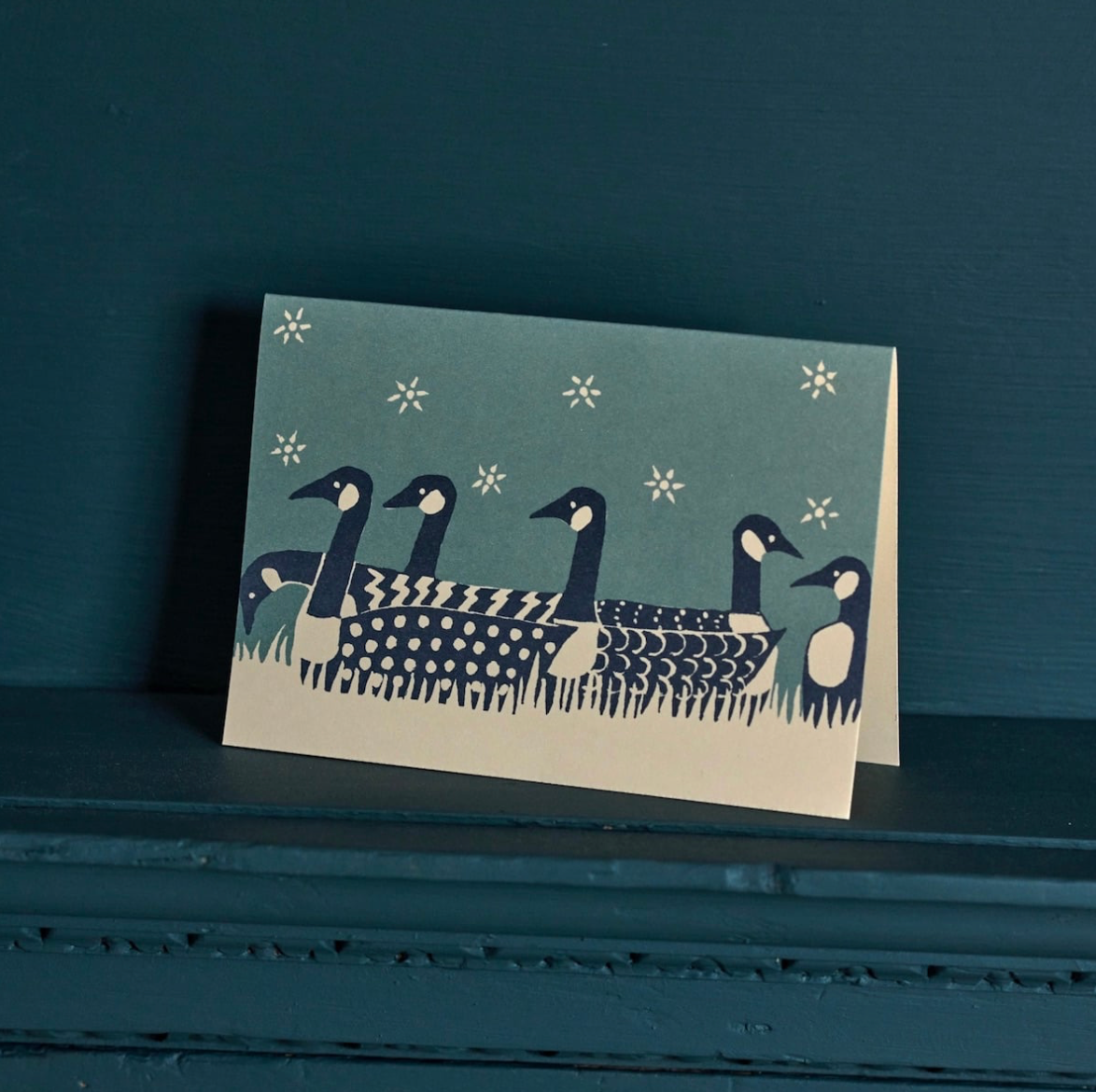 Card Flock Of Geese - Cambridge Imprint