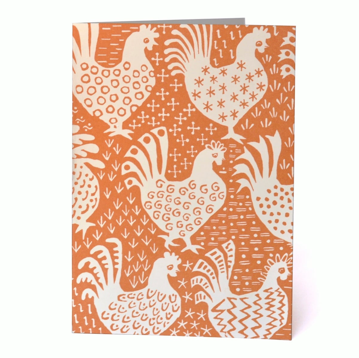 Hens Card (Cinnamon) - Cambridge Imprint