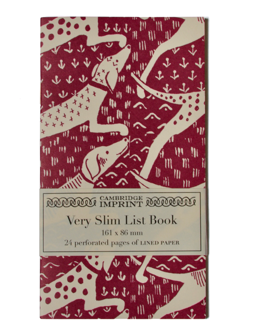 Very Slim List Book Dogs Blackcurrant Squash - Cambridge Imprint