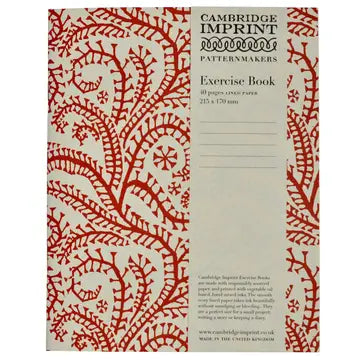 Exercise Book Seaweed Paisley Crimson (Lined)