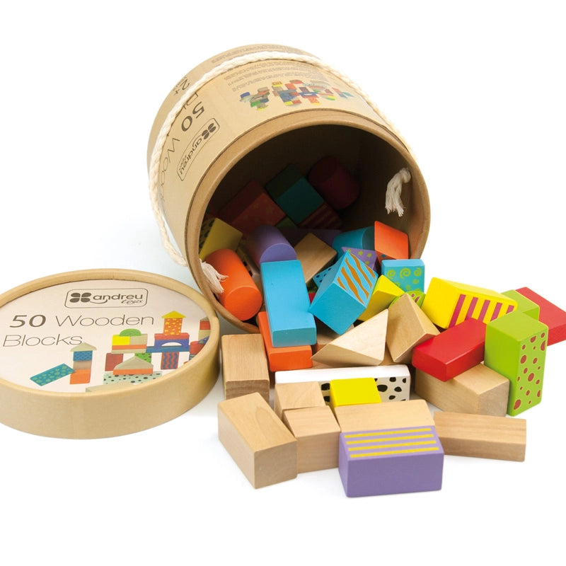 50 Wooden Blocks Construction