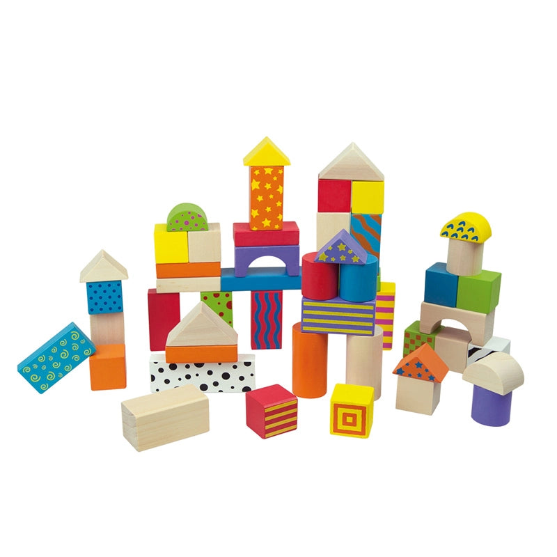 50 Wooden Blocks Construction