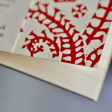 Exercise Book Seaweed Paisley Crimson (Lined)