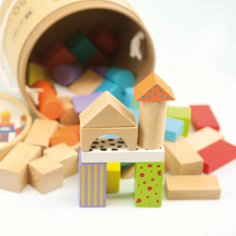 50 Wooden Blocks Construction