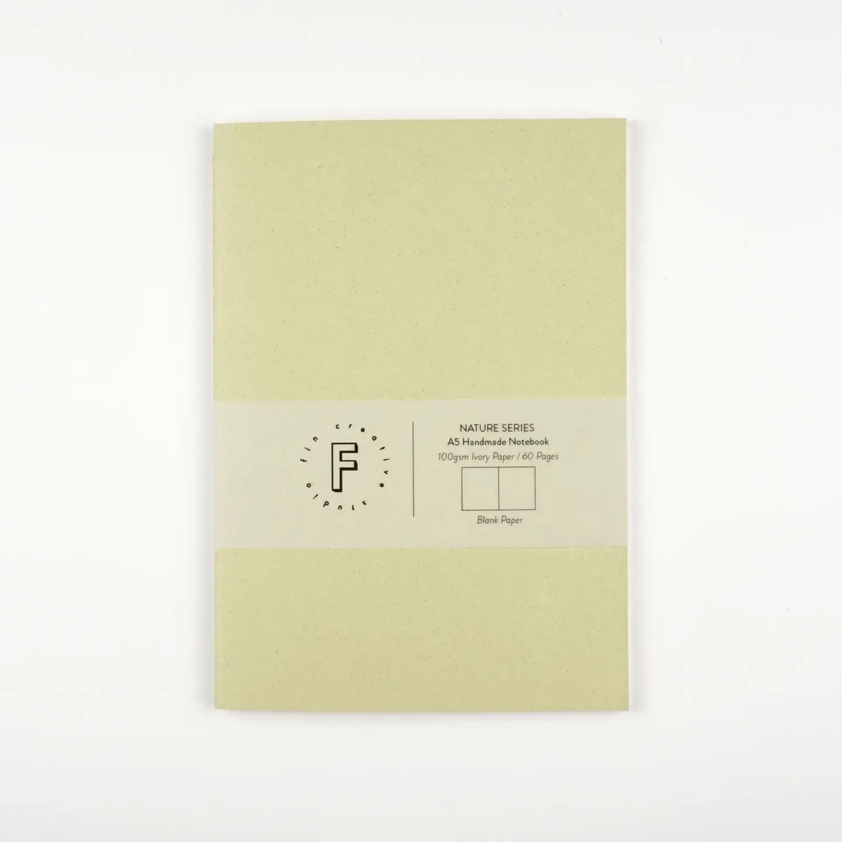 Fin Studio: A6 Natural Colours Plain Notebook Mint