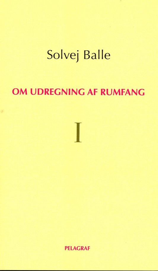 Om udregning af rumfang I